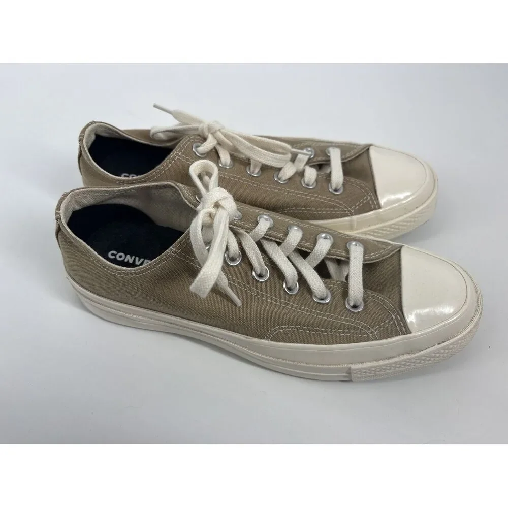 Converse Chuck 70 Low Top Khaki Brown Canvas Sneakers Shoes